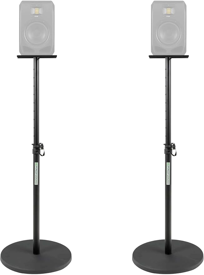 Pronomic SLS-128 BK Studio Speaker Stands with Round Base