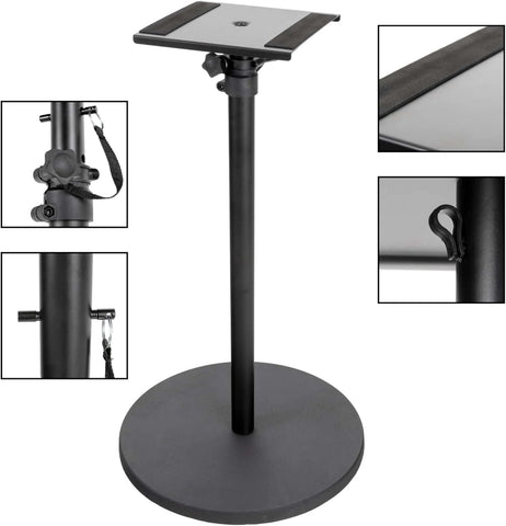 Pronomic SLS-128 BK Studio Speaker Stands with Round Base