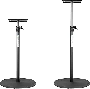 Pronomic SLS-128 BK Studio Speaker Stands with Round Base